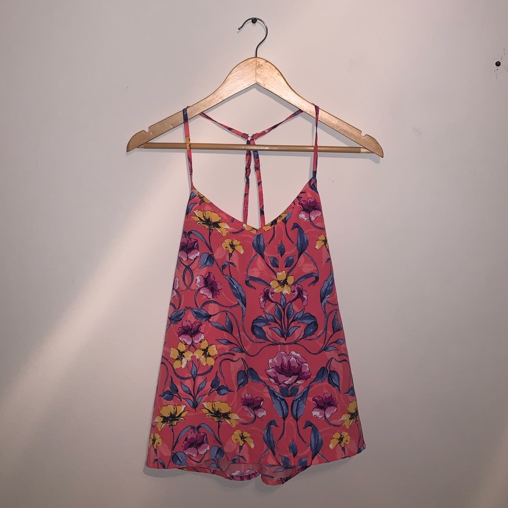 Hollister Pink Multicolor Floral Blouse size S - Picture 3 of 10